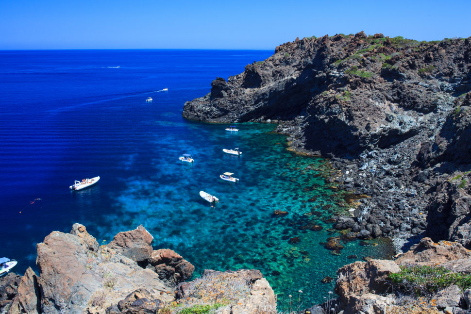 A cove near Sikelia hotel in Pantelleria