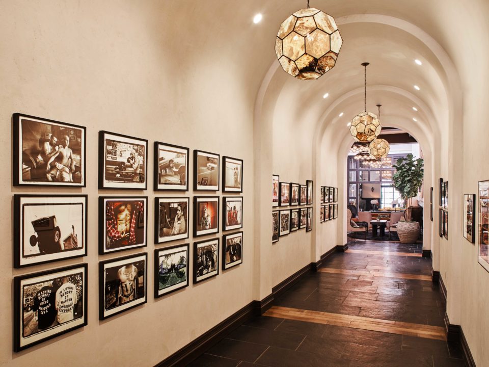 The art gallery at Hotel Figueroa, Los Angeles, California