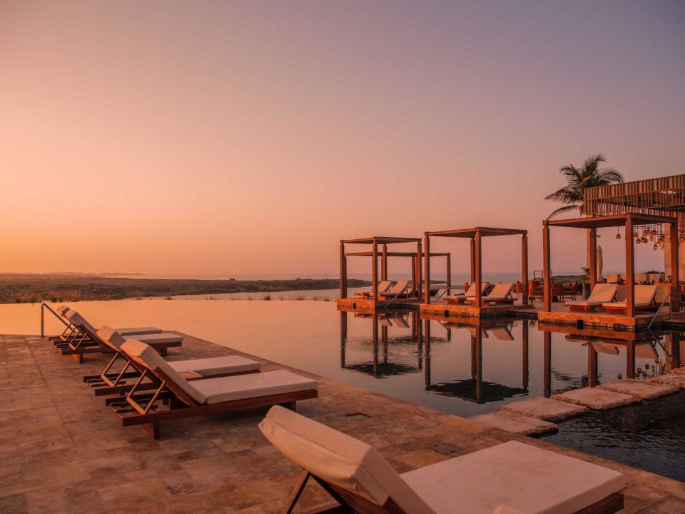 Sunset by the pool at Alila Hinu Bay, Oman | Mr & Mrs Smith