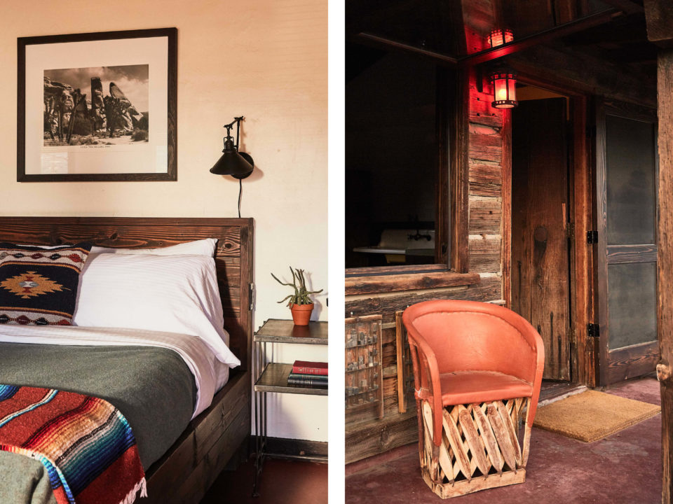 Bedroom and terrace at Pioneertown Motel, California | Mr & Mrs Smith