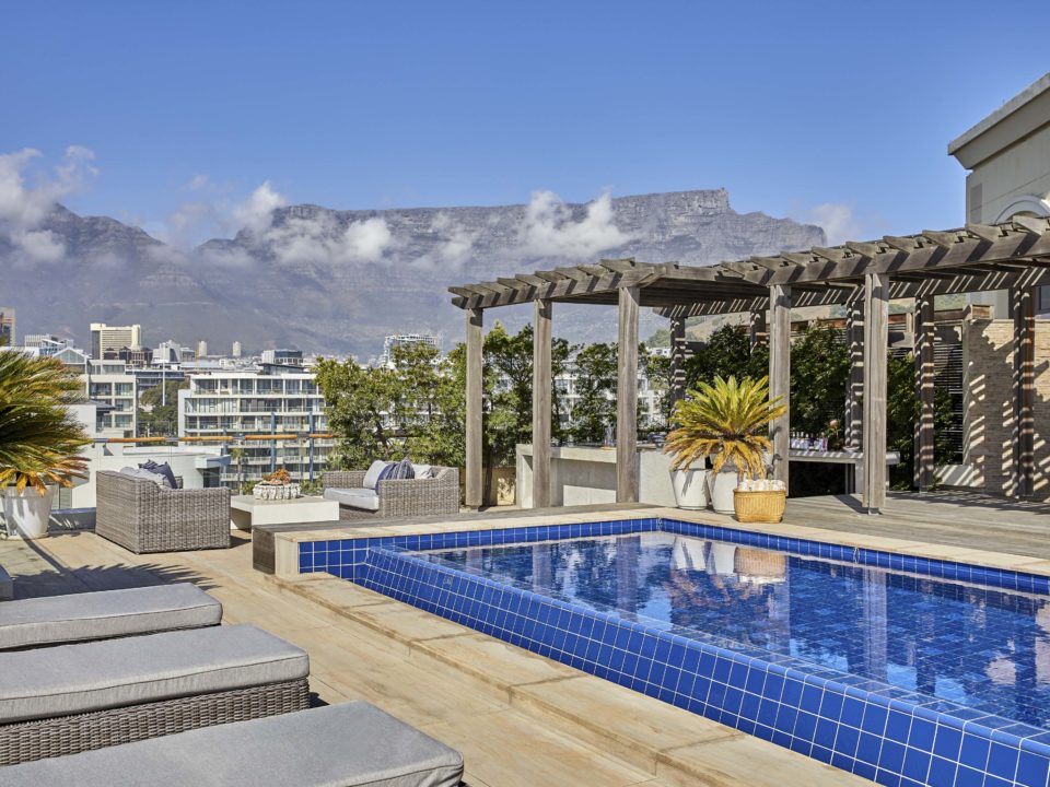 Table Mountain view from the pool at One&Only Cape Town, South Africa | Mr & Mrs Smith